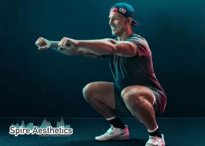 Image of man build leg muscle Wakefield through exercise