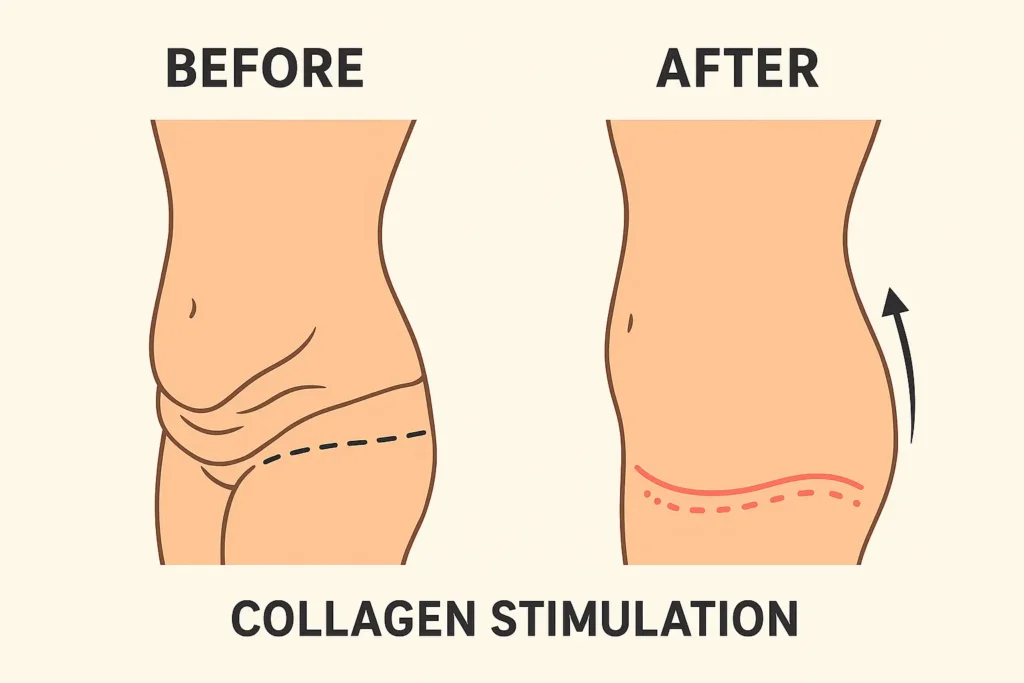 Before and after results for sagging skin after weight loss injections Wakefield