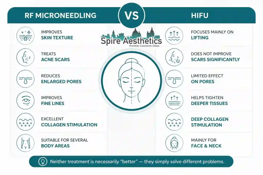 RF Microneedling vs HIFU: Which Treatment Gives Better Results Wakefield?